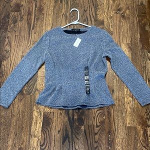 Banana Republic peplum long sleeve top